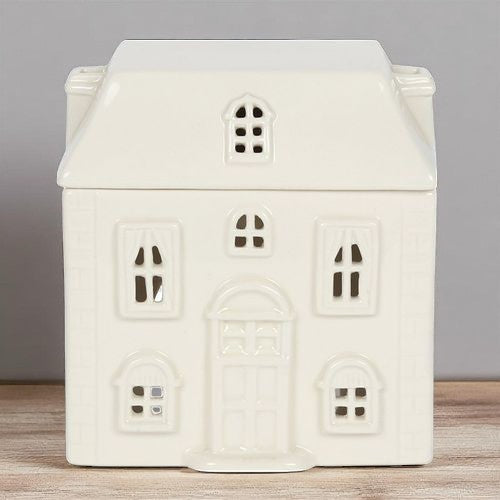 White Ceramic House Oil Burner