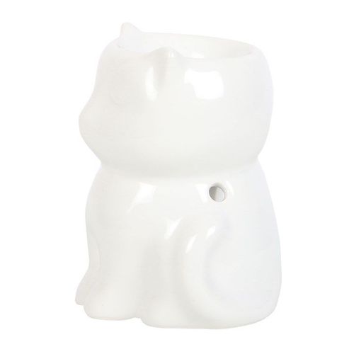 White Cat Ceramic Oil Burner – Purrfectly Scented Style