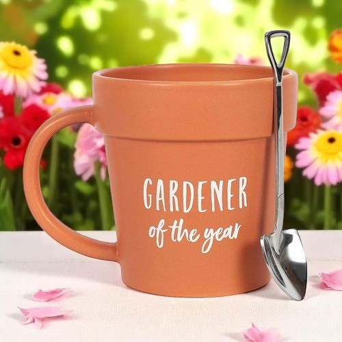 Gardener of the Year Pot Mug and Shovel Spoon