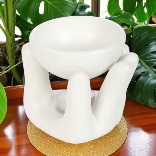 White Hand Ceramic Oil Burner