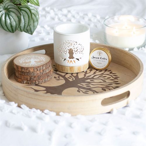 Tree of Life Wax Warmer Gift Set – Sweet Cedar Scented Soy Melts