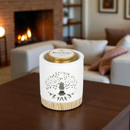 Tree of Life Wax Warmer Gift Set – Sweet Cedar Scented Soy Melts