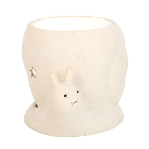 🐌 Snail Oil Burner – Contemporary Stone Finish