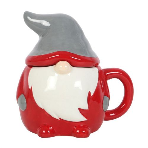 Christmas Gonk Lidded Mug – 300ml Festive Quirky Mug