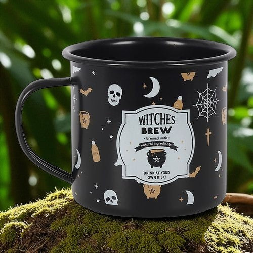 Witches Brew Enamel-Style Mug | Halloween Drinkware