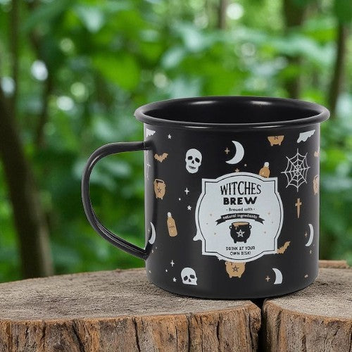 Witches Brew Enamel-Style Mug | Halloween Drinkware