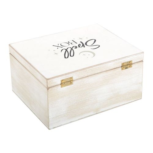 White Wash MDF Spell Box with Star Charm | Witchcraft Storage
