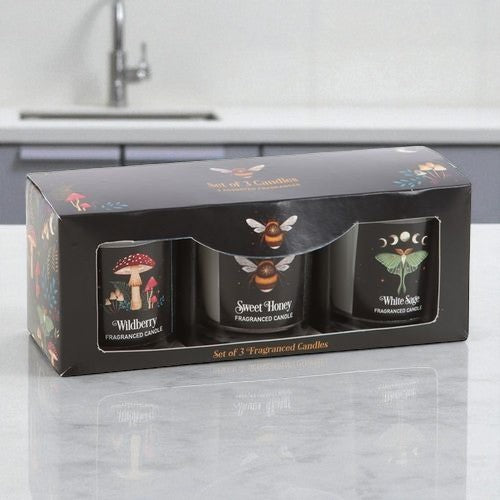 Dark Forest Votive Candle Trio