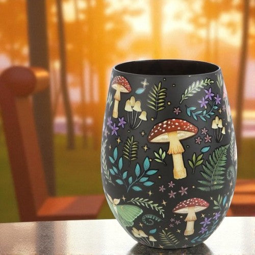 Dark Forest Print Stemless Glass