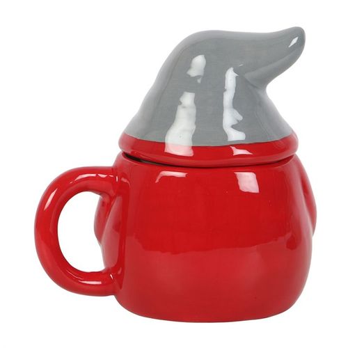 Christmas Gonk Lidded Mug – 300ml Festive Quirky Mug