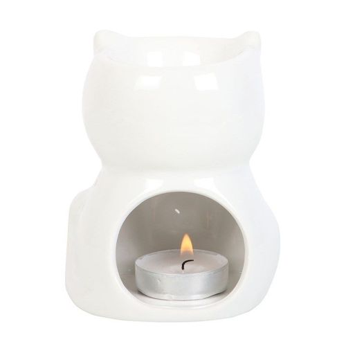 White Cat Ceramic Oil Burner – Purrfectly Scented Style